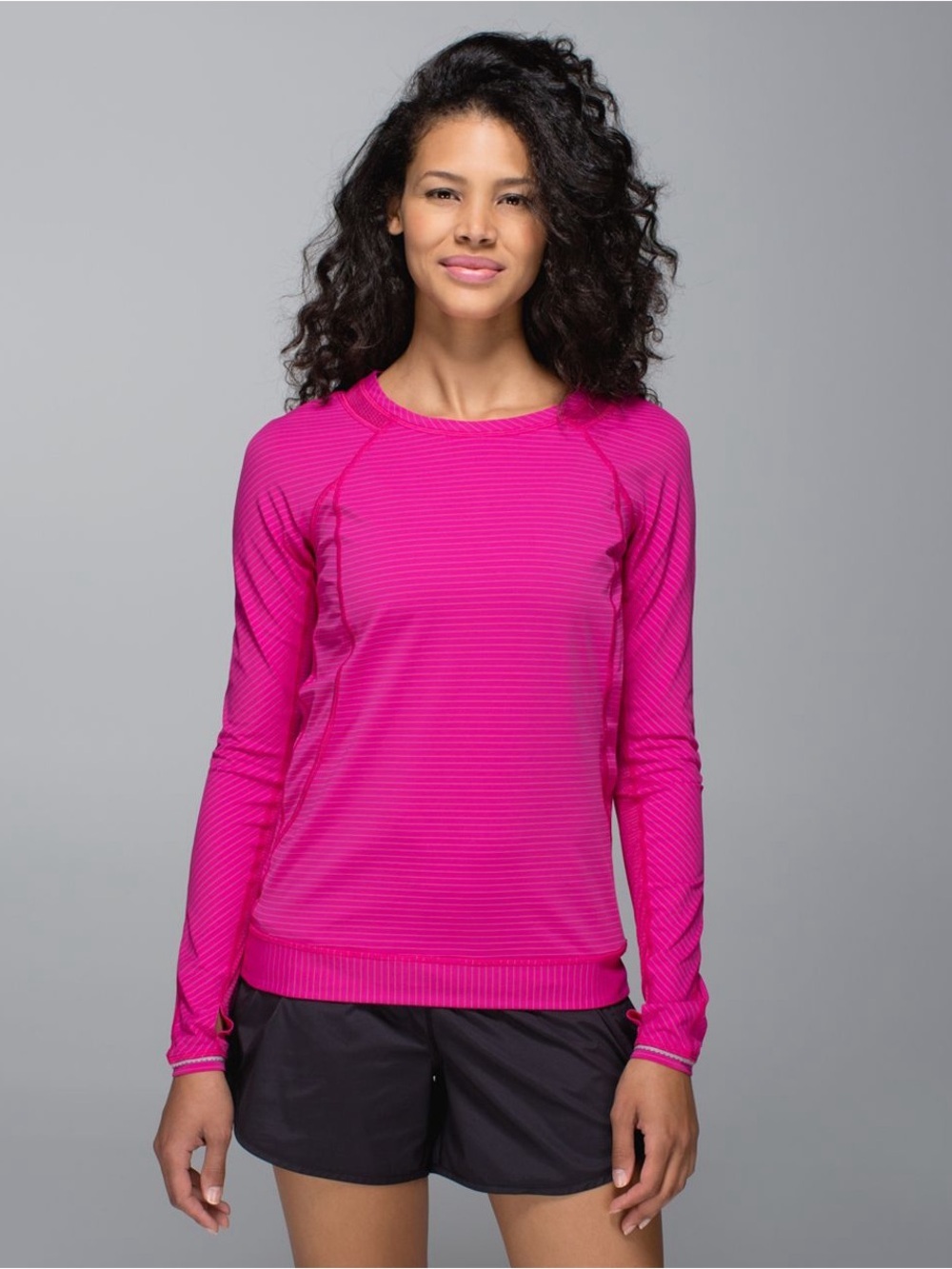EUC Lululemon Run For Gold Long Sleeve *Jewelled Magenta Sz 12
